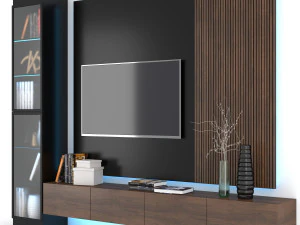 TV wall 3D Model