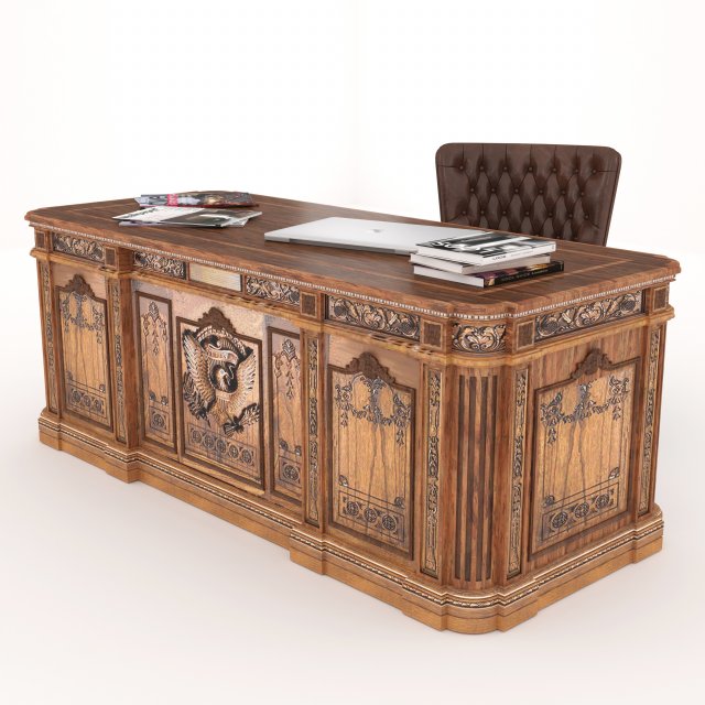 Table Resolute Model 3D .c4d .max .obj .3ds .fbx .stl .blend 