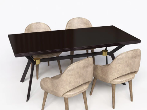 Table Chair 3D Model