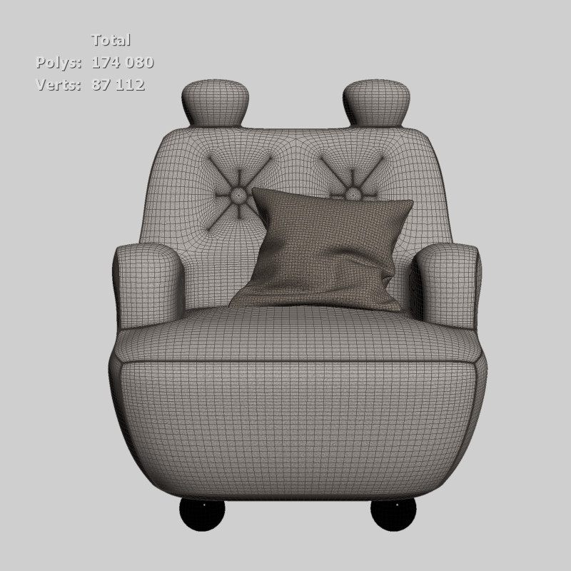 Armchair Modèle 3D .c4d .max .obj .3ds .fbx .stl .blend 