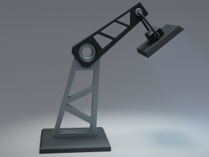 lamp sci-fi low poly Modello 3D