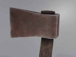 rusty axe lowpoly 3D Model