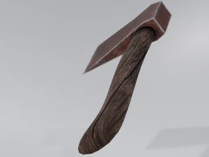 rusty axe lowpoly 3D Model