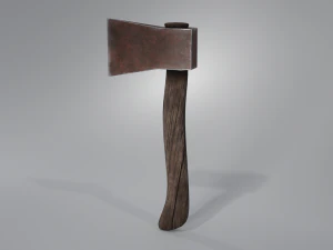 rusty axe lowpoly 3D Model