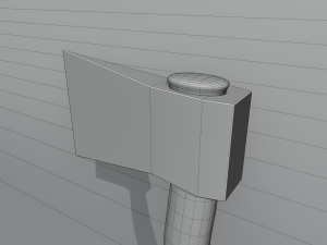 rusty axe lowpoly 3D Model