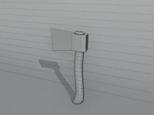 rusty axe lowpoly 3D Model