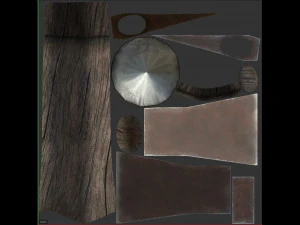 rusty axe lowpoly 3D Model