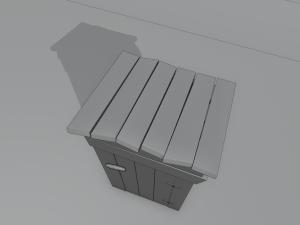 old wooden storeroom or toilet free low-poly Modelo 3D