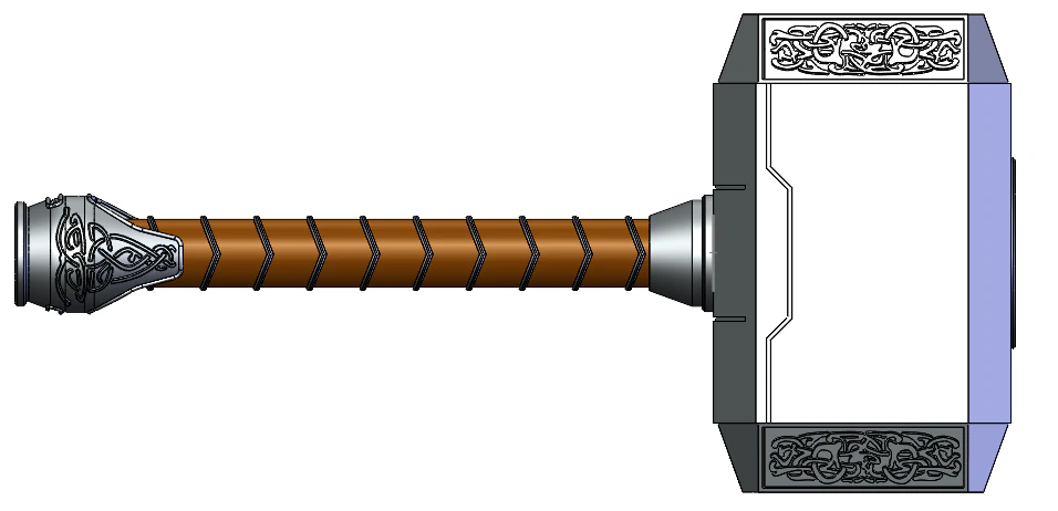 mjolnir 3D Print Model .c4d .max .obj .3ds .fbx .stl .blend