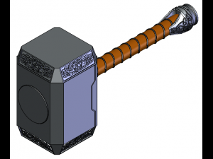 mjolnir Model Cetak 3D