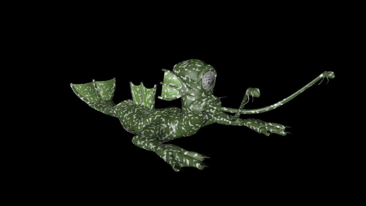 Amphibian man 3D Model .c4d .max .obj .3ds .fbx .stl .blend 