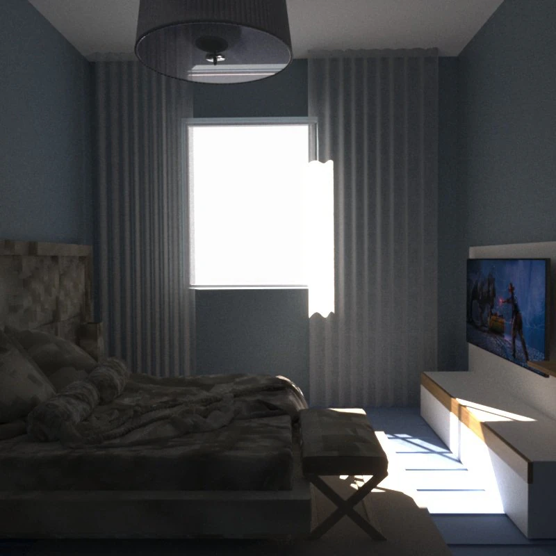 modern bedroom 3D Model .c4d .max .obj .3ds .fbx .stl .blend