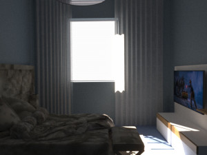 modern bedroom 3D 模型