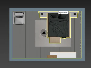 modern bedroom 3D Model