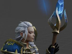 chica con efecto de poder Modelo 3D