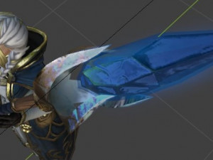 girl with power effect Model 3D