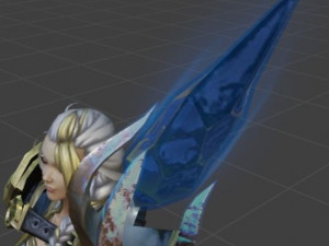 girl with power effect Model 3D