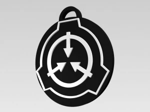 SCP Foundation Keychain 3D Print Model