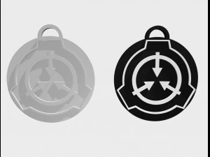 SCP Foundation Keychain 3D Print Model