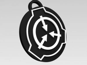 SCP Foundation Keychain 3D Print Model