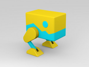 Geometry Dash default robot toy 3D Print Model