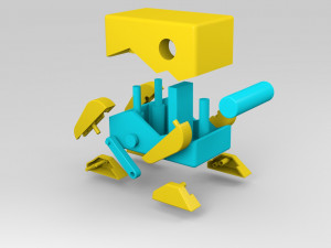 Geometry Dash default robot toy 3D Print Model