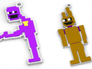 Keychains FnaF 3D-Druckmodell