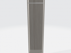 wardrobe with one section Model 3D