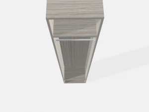 wardrobe with one section 3D Model