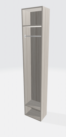 wardrobe with one section Model 3D .c4d .max .obj .3ds .fbx .stl .blend 