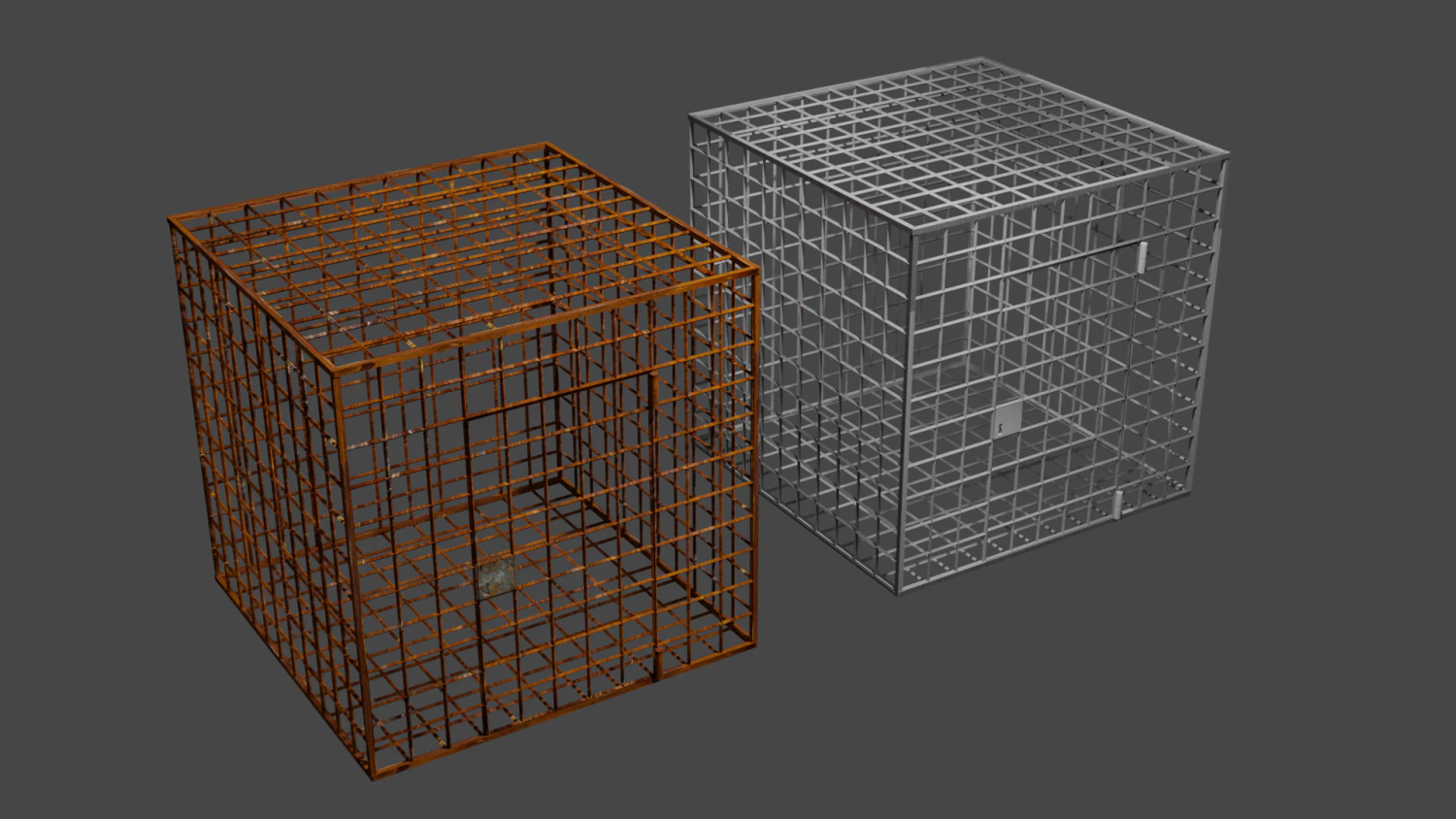 Two cages 3D Model .c4d .max .obj .3ds .fbx .stl .blend 