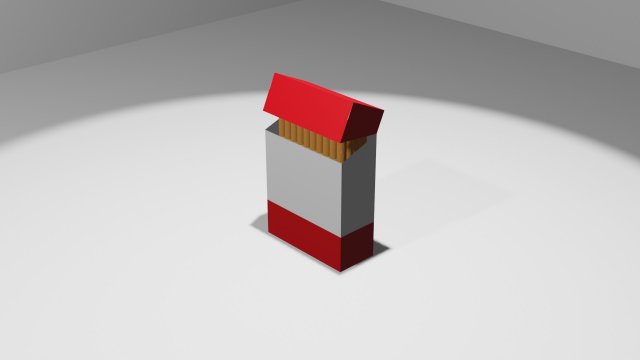 A pack of cigarettes with animation 3D Model .c4d .max .obj .3ds .fbx .stl .blend 