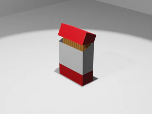 一包香烟带动画 3D 模型