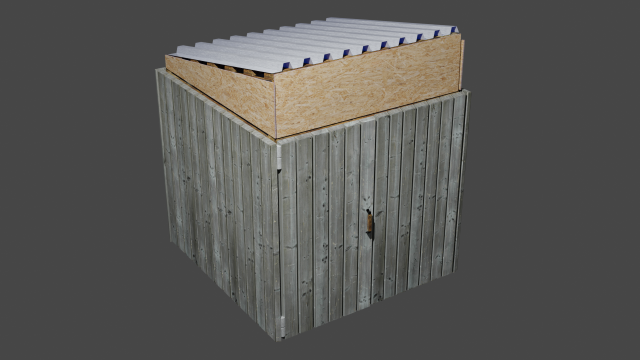 Lowpoly barn Model 3D .c4d .max .obj .3ds .fbx .stl .blend 