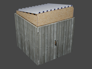 Lowpoly barn Modelo 3D
