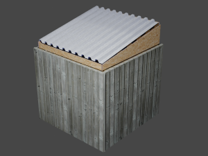 Lowpoly barn Model 3D