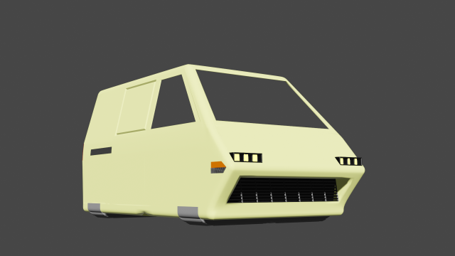 Futuristic van Model 3D .c4d .max .obj .3ds .fbx .stl .blend 