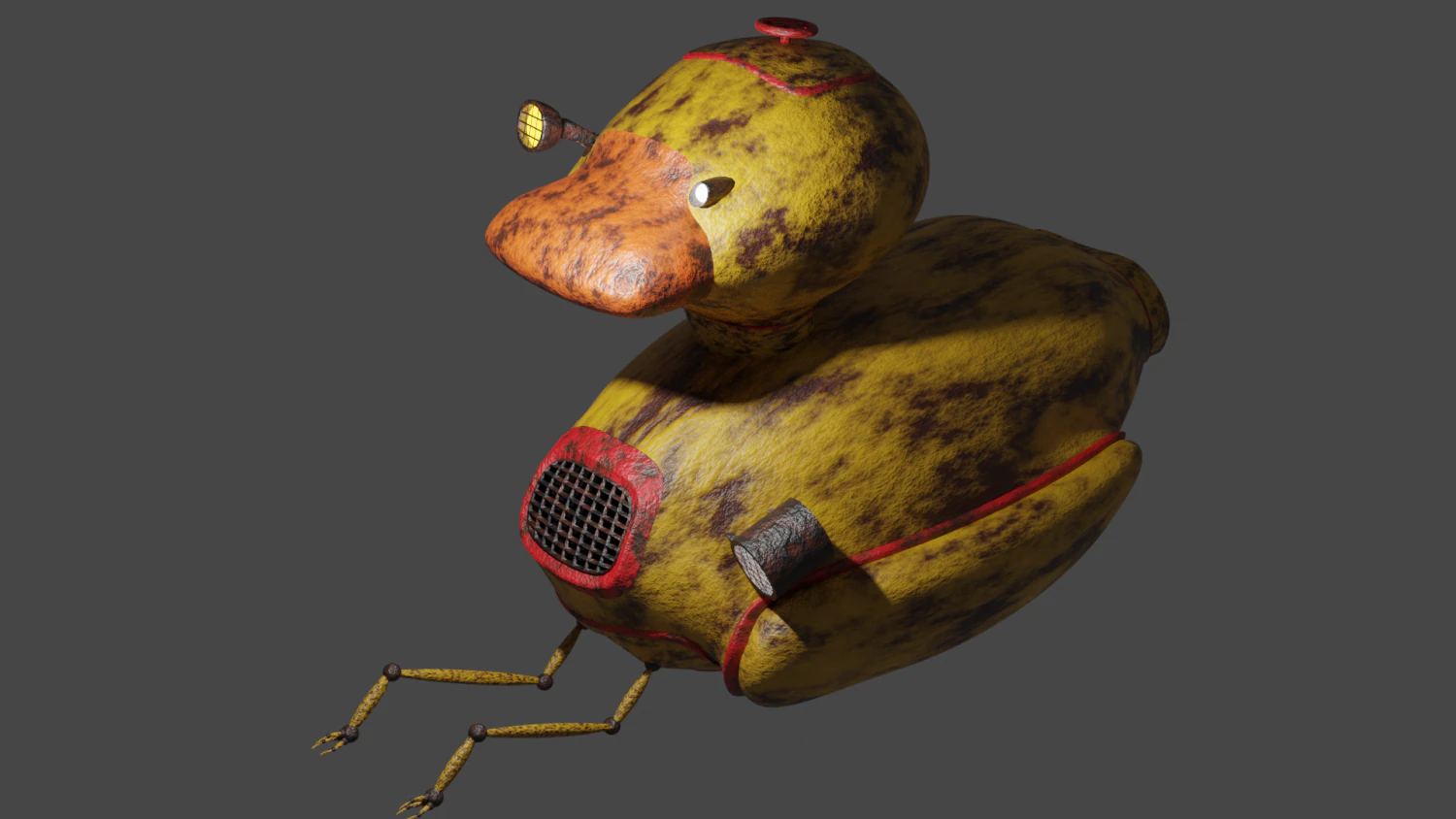 Duck submarine 3D Model .c4d .max .obj .3ds .fbx .stl .blend 