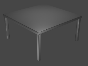 Table with chair Model 3D
