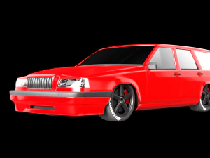Red wagon 3D Model