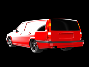 Red wagon 3Dモデル