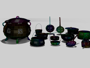 Old Pans 3D Модель