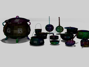 Old Pans 3D Model