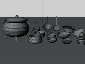 Old Pans 3D Модель