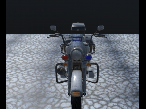 Police Bike Low-poly 3D Model