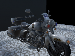 Police Bike Low-poly 3D Model