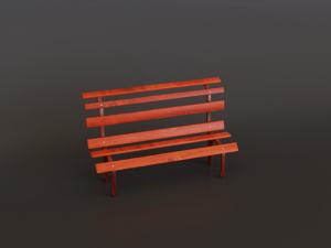 park bench -banco 3D 模型