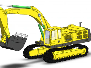 escavadora Modelo 3D