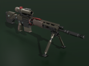 assault rifle 3D 模型