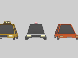 3 modelcar low-poly game ready low-poly 3D Model